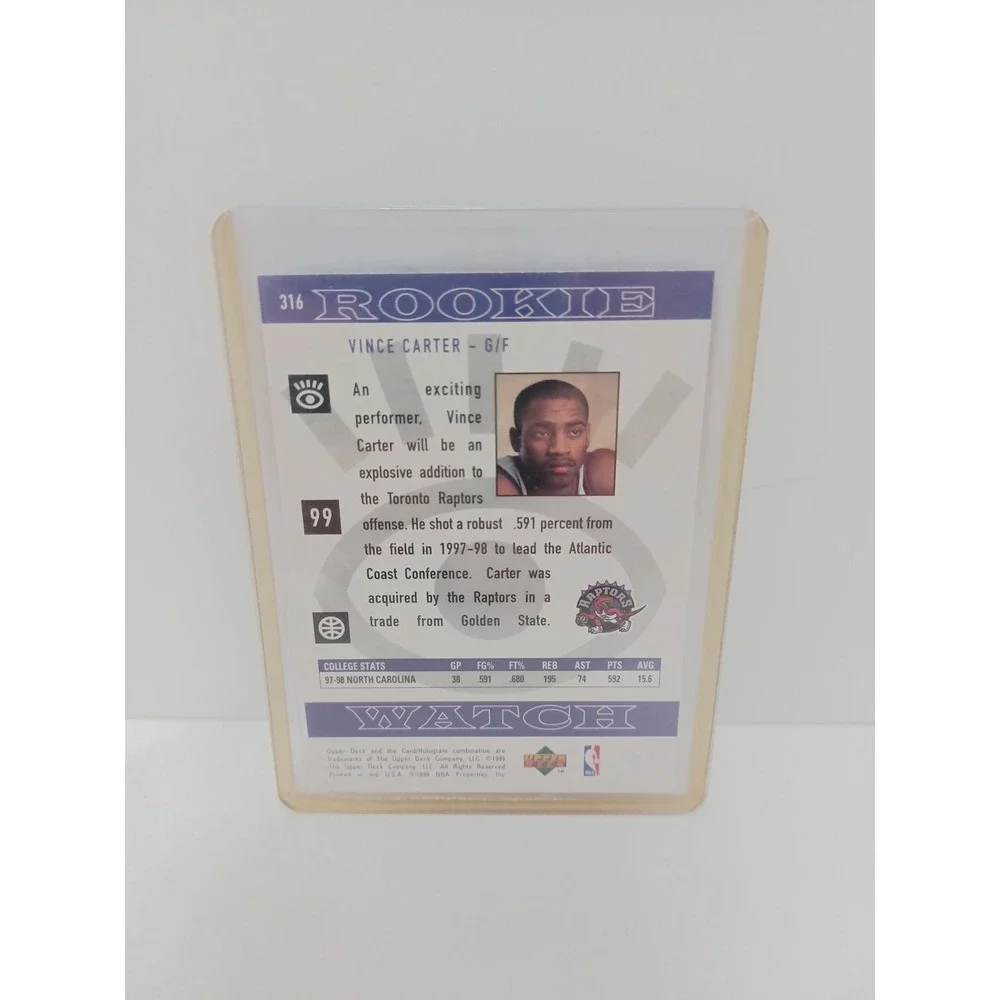 1998-99 Upper Deck - Rookie Watch Vince Carter‎ #316 (RC)